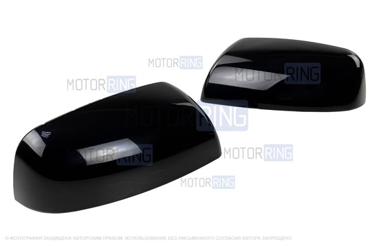 Накладки зеркал образца 21704 в цвете Космос (665) под повторители поворотников для Лада Приора