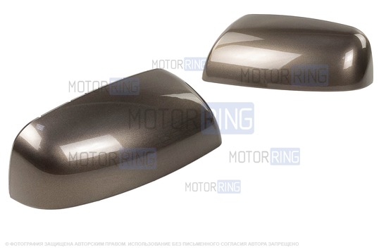 Накладки зеркал образца 21704 в цвете Кориандр (790) под повторители поворотников для Лада Приора