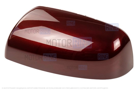 Накладка левого зеркала образца 21704 в цвете Портвейн (192) под повторитель поворотника для Лада Приора