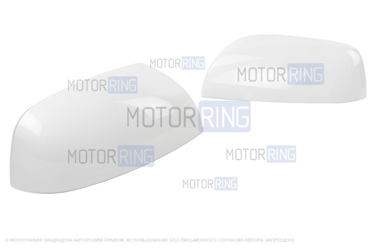 Накладки зеркал образца 21704 в цвете Белое облако (240) под повторители поворотников для Лада Приора