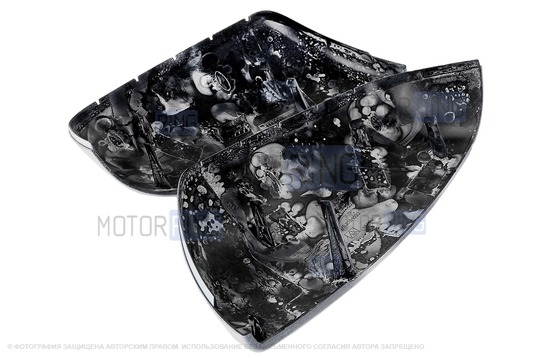 Накладки зеркал образца 21704 в цвете Белое облако (240) под повторители поворотников для Лада Приора