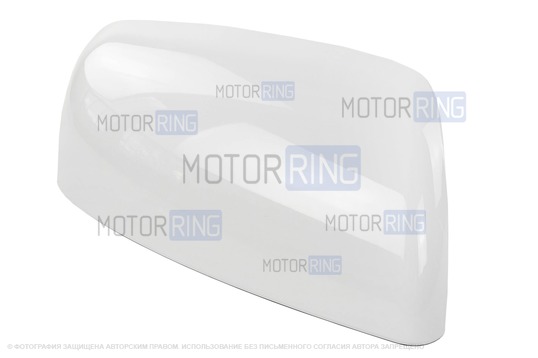 Накладка правого зеркала образца 21704 в цвете Белое облако (240) под повторитель поворотника для Лада Приора
