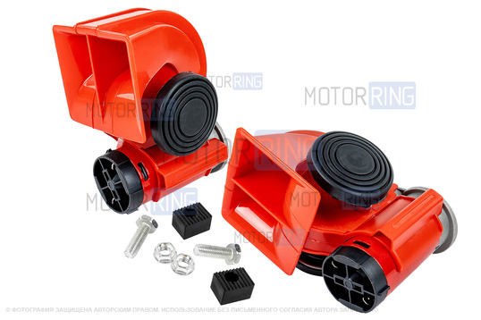 Автомобильные звуковые сигнали (улитка 2шт) с компрессором_1