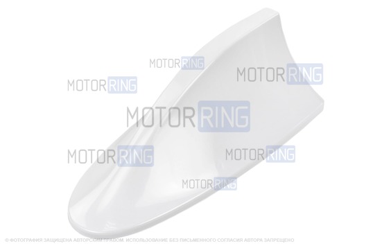 Белая антенна-плавник на крышу автомобиля