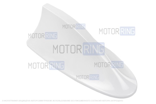 Белая антенна-плавник на крышу автомобиля