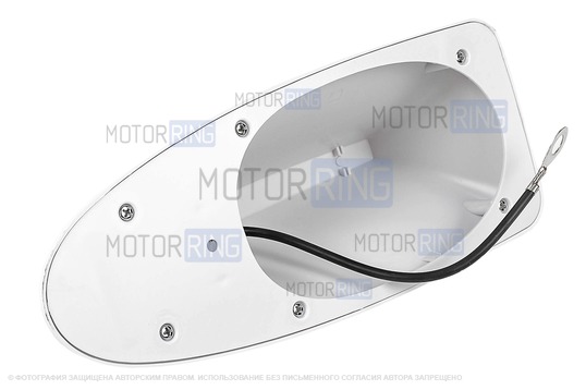 Белая антенна-плавник на крышу автомобиля