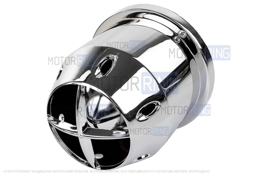 Универсальный конический фильтр нулевого сопротивления в хром корпусе для инжекторных Лада и иномарок_1