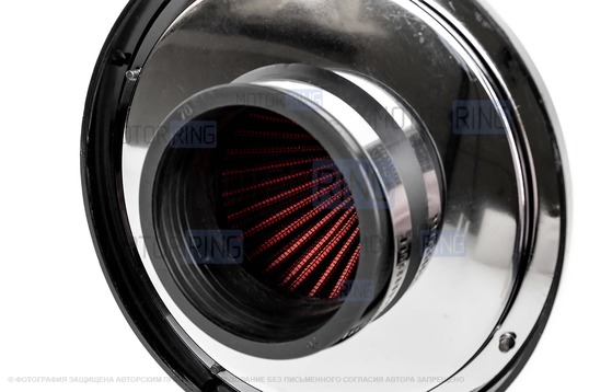 Универсальный конический фильтр нулевого сопротивления в корпусе карбон для инжекторных Лада и иномарок