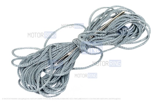 Кожаная оплетка руля Sal-Man анатомической формы с серой строчкой для Лада Веста, Икс Рей