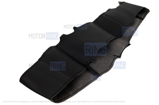 Кожаная оплетка руля Sal-Man анатомической формы с черной строчкой для Лада Веста, Икс Рей