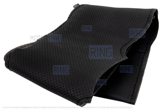 Кожаная оплетка руля Sal-Man анатомической формы с черной строчкой для Лада Веста, Икс Рей