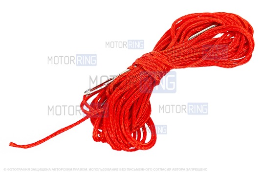 Кожаная оплетка руля Sal-Man анатомической формы с красной строчкой для Лада Гранта