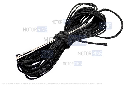 Кожаная оплетка руля Sal-Man анатомической формы с черной строчкой для Лада Гранта