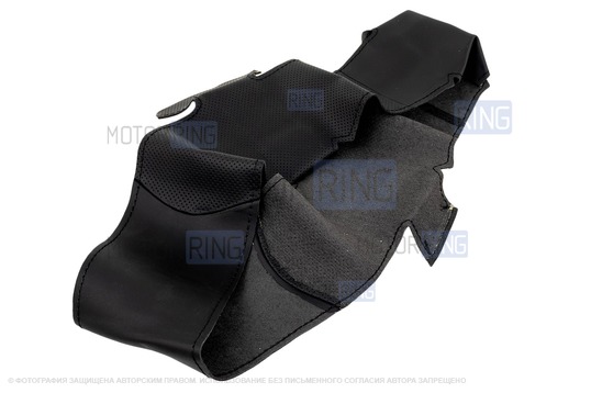 Кожаная оплетка руля Sal-Man анатомической формы с черной строчкой для Лада Гранта