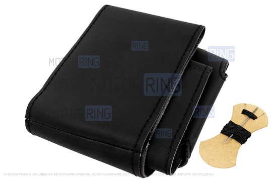 Кожаная оплетка руля Sal-Man анатомической формы с черной строчкой для ВАЗ 2105-2107, Лада 4х4 (Нива)_1