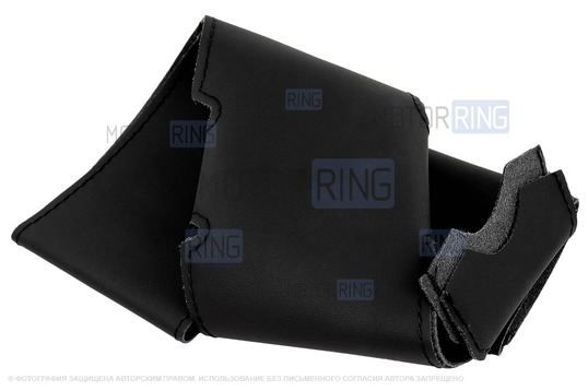 Кожаная оплетка руля Sal-Man анатомической формы с черной строчкой для ВАЗ 2105-2107, Лада 4х4 (Нива)