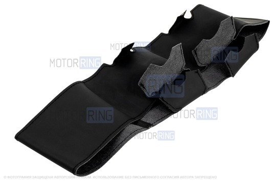 Кожаная оплетка руля Sal-Man анатомической формы с черной строчкой для ВАЗ 2105-2107, Лада 4х4 (Нива)