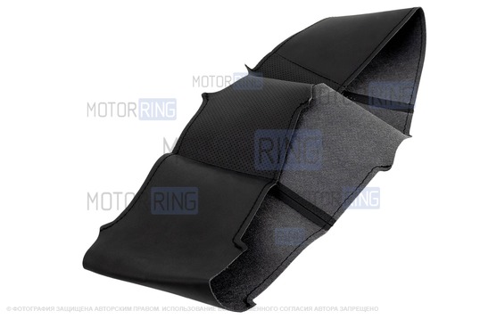 Кожаная оплетка Sal-Man анатомической формы с черной строчкой на руль для Шевроле Нива рестайлинг с 2009 г.в. Нива Тревел, Opel Corsa D 2006-2014 г.в.