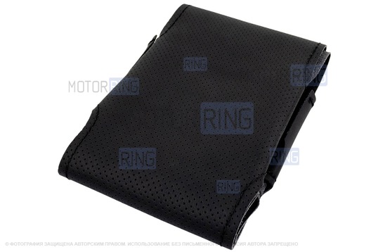 Кожаная оплетка руля Sal-Man анатомической формы с черной строчкой для Лада 4х4 (Нива) Урбан