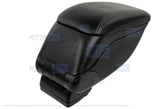 Подлокотник-бокс Sal-Man в экокоже с серой строчкой для Лада Ларгус, Renault Logan, Sandero, Nissan Almera