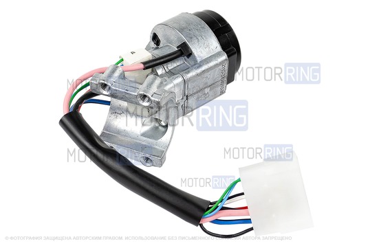 Замок зажигания с выкидным ключом в стиле Пежо без чипа (пустой) и личинками нового образца для ВАЗ 2108-21099, 2113, 2114