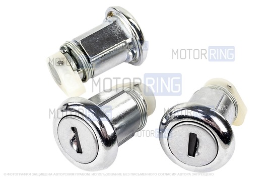 Замок зажигания с личинками и выкидным ключом в стиле Пежо без чипа (пустой) для Лада Приора, Приора 2