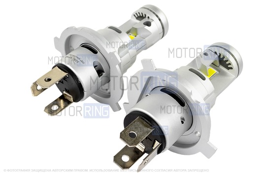 Светодиодные лампы GMX 41W 8400lux с цоколем H4 для ВАЗ 2101-2107, 2108-21099, 2113-2115, Нива Легенд, Гранта, Ларгус