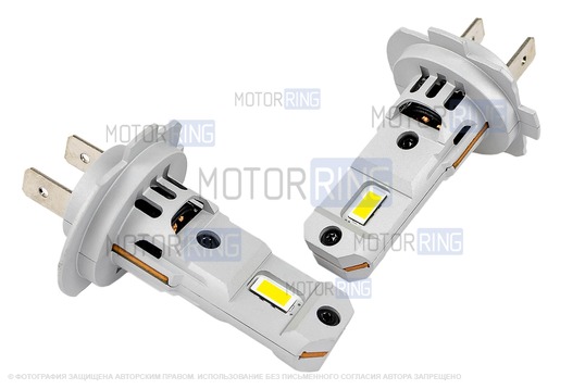 Светодиодные лампы GMX 34W 8000lux с цоколем H7 для Лада Калина, Калина 2, Приора, Веста, Иксрей, Шевроле Нива