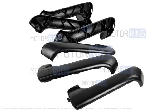 Комплект черных внутренних ручек-подлокотников дверей для Лада Гранта, Гранта FL, Калина 2, Датсун_1