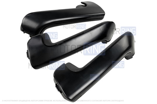 Комплект черных внутренних ручек-подлокотников дверей для Лада Гранта, Гранта FL, Калина 2, Датсун