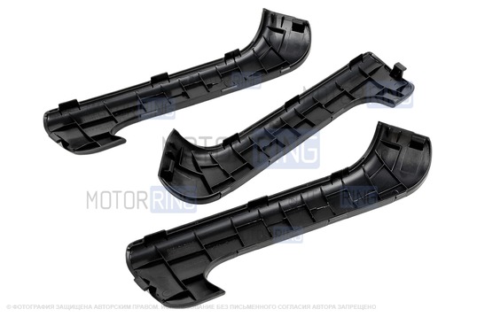 Комплект черных внутренних ручек-подлокотников дверей для Лада Гранта, Гранта FL, Калина 2, Датсун