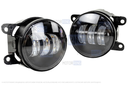 Диодные ПТФ серии Эконом (20W, 1700lux) для Лада Гранта FL, Веста, Веста NG, Икс Рей, Ларгус FL, Нива Урбан, Рено