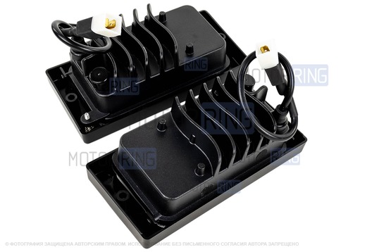 Двухцветные светодиодные ПТФ Эконом (5 линз, 20W, 1900lux) для ВАЗ 2110-2112, 2113-2115, Шевроле Нива до рестайлинга 2009 года