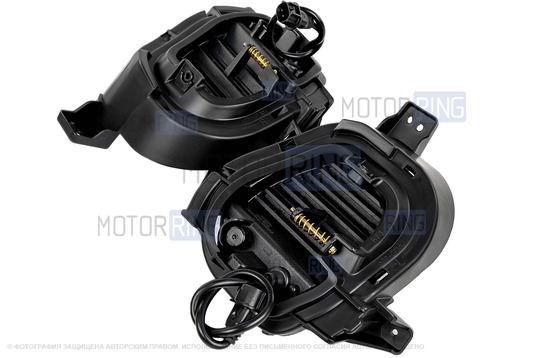 Диодные ПТФ Sal-Man 50W 4600lux 6000К 3 линзы для Hyundai Solaris 2 с 2020 г.в. (рестайлинг)