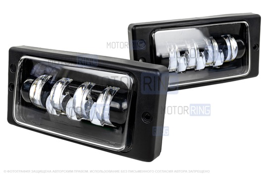 Светодиодные ПТФ Эконом (7 линз, 29W, 4400lux) для ВАЗ 2110-2112, 2113-2115, Шевроле Нива до рестайлинга 2009 года