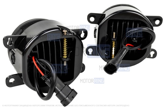 Двухцветные диодные ПТФ серии Эконом (22W, 2800lux) для Лада Гранта FL, Веста, Веста NG, Икс Рей, Ларгус FL, Нива Урбан, Рено