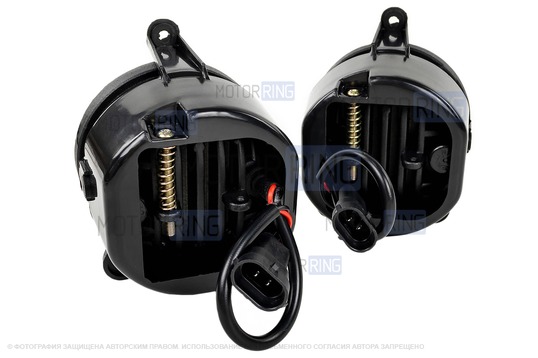 Диодные ПТФ серии Эконом (46W, 2600lux) с кольцом ДХО для Лада Приора, Шевроле Нива с 2009 г.в., Лада Нива 2123, ГАЗ Газель