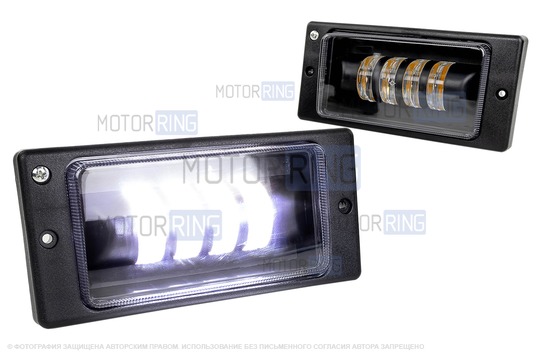 Светодиодные ПТФ Эконом (4 линзы, 20W, 1200lux) для ВАЗ 2110-2112, 2113-2115, Шевроле Нива до рестайлинга 2009 года_1