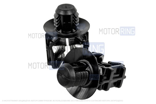 Скобы двухместные (2шт) крепления топливных трубок, трубопровода сцепления и кондиционера для Лада Веста, Икс Рей, Ларгус FL