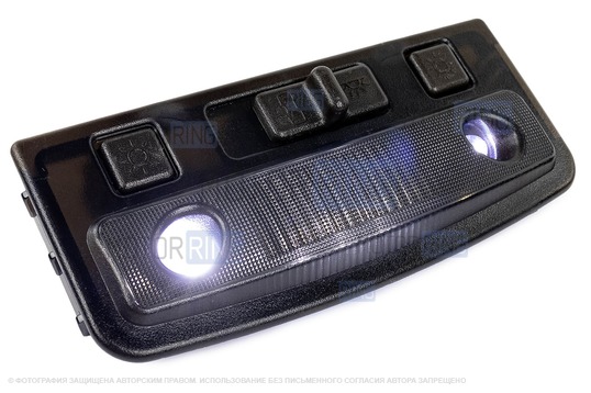 Тонированный передний плафон подсветки салона под Люкс с малым разъемом для Лада Приора, Калина, Калина 2, Гранта, Гранта FL, Датсун_1