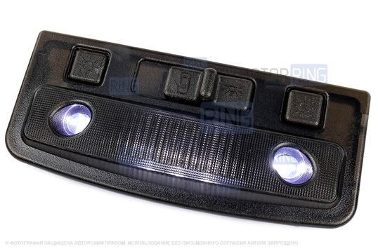 Тонированный передний плафон подсветки салона под Люкс с малым разъемом для Лада Приора, Калина, Калина 2, Гранта, Гранта FL, Датсун