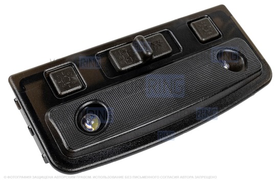 Тонированный передний плафон подсветки салона под Люкс с малым разъемом для Лада Приора, Калина, Калина 2, Гранта, Гранта FL, Датсун