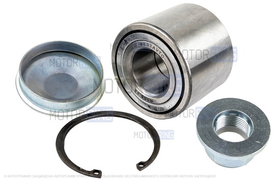 Подшипник задней ступицы (установочный комплект) BESTAUTO для Лада Веста, Икс Рей, Renault Logan 2, Sandero 2_1