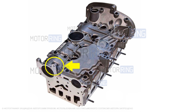 Фикcaтор зaглушек распpедвaлов ГБЦ MR для двигaтeля K4M, F4R для Лада Ларгус, Rеnаult, Nissan