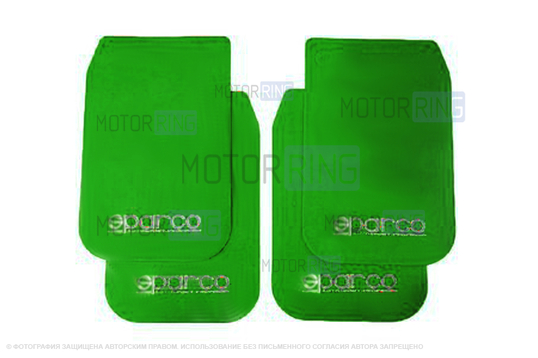 Универсальные большие брызговики SPARCO зеленые_1