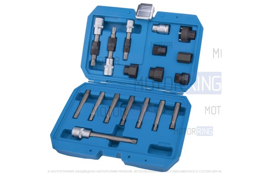 Набор инструмента AV steel для снятия и установки шкивов генераторов (18 предметов)_1