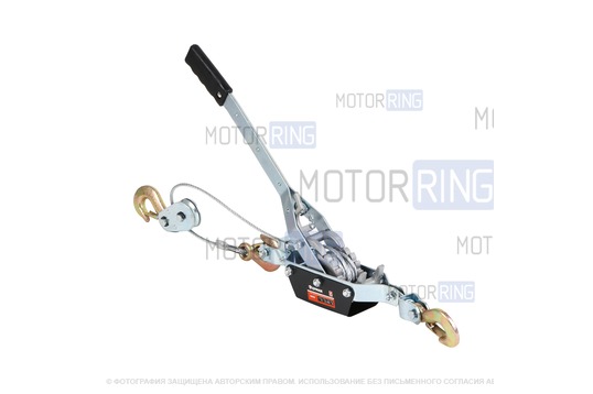 Лебедка ручная рычажная 2 тонны Ермак X-Pro (3 крюка)_1