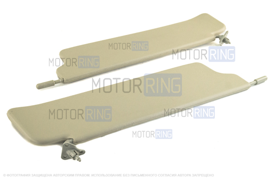 Cолнцезащитные козырьки с зеркалом и центральным кронштейном для Лада 4х4 (Нива) 1993-2019 г.в.