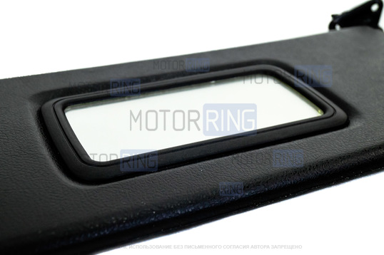 Черные солнцезащитные козырьки с зеркалом и комплектом саморезов для ВАЗ 2101-2107