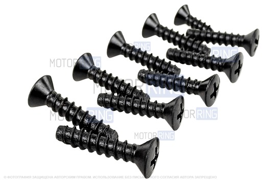 Черные солнцезащитные козырьки с зеркалом, крючками и комплектом саморезов для ВАЗ 2108-21099, 2113-2115